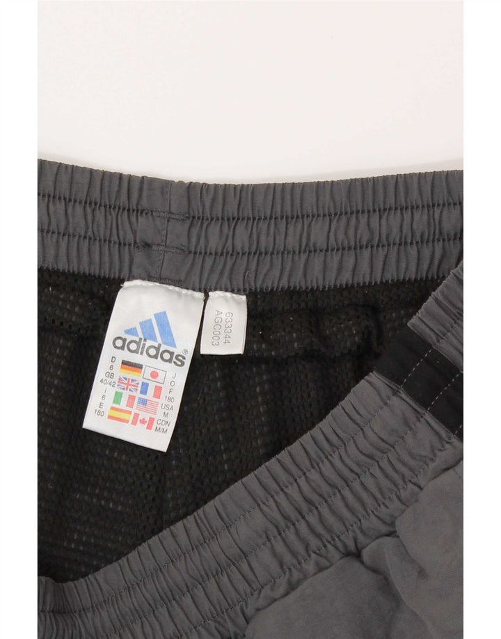 Pantaloni da tuta da uomo Adidas UK 40/42 Poliammide color block grigio medio