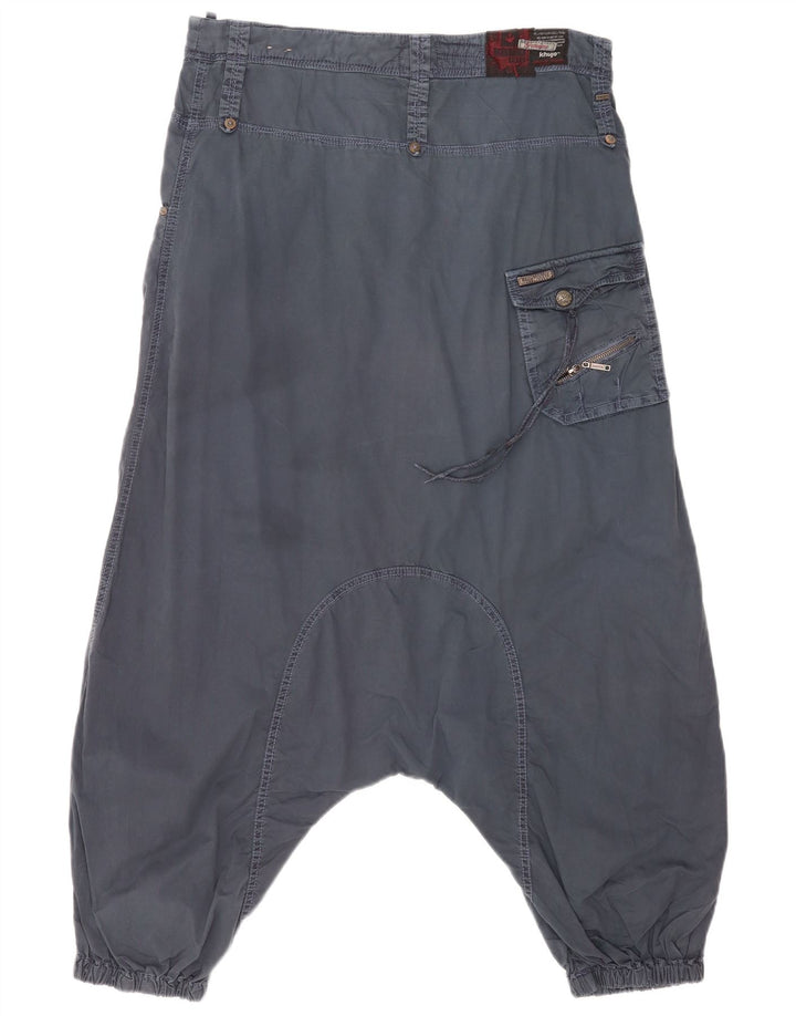 Pantaloni Harem da donna KHUJO W30 L29 cotone blu navy