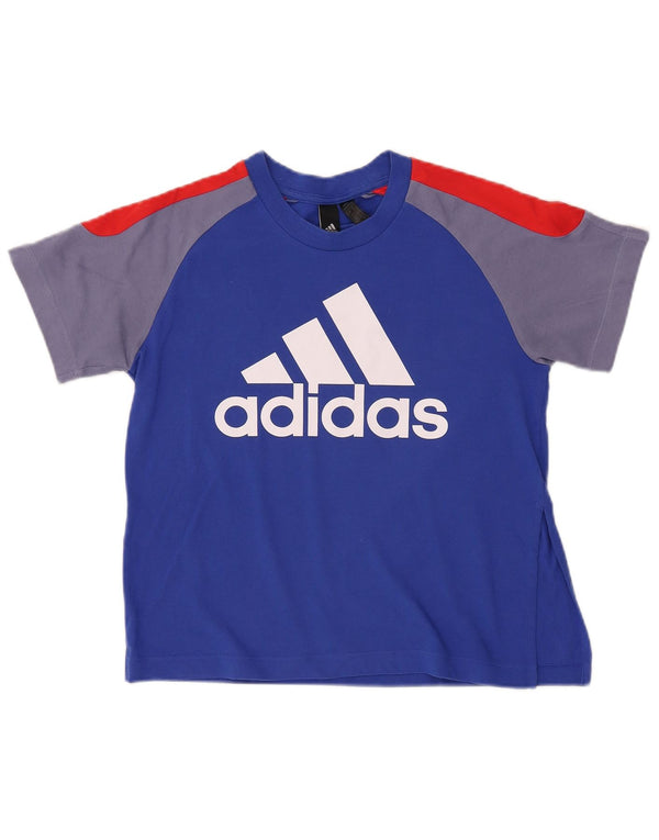 T-shirt grafica ADIDAS Primegreen da donna UK 8/10 piccola blu