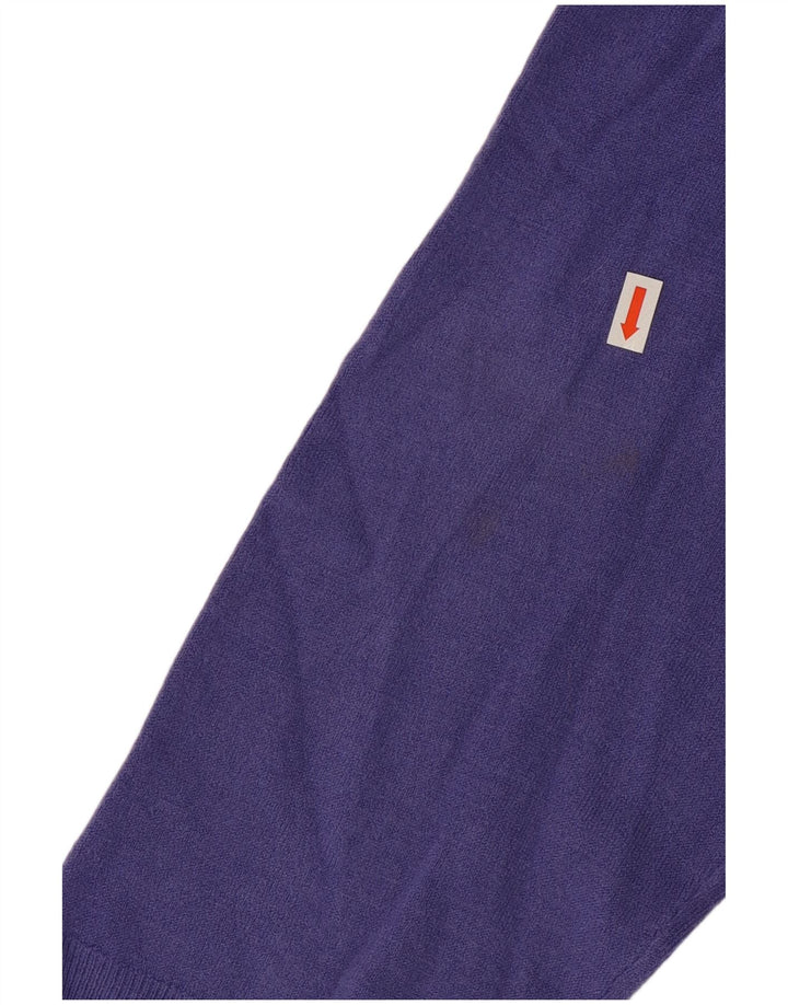 Maglione maglione con scollo a V da uomo Marks & Spencer XL viola acrilico