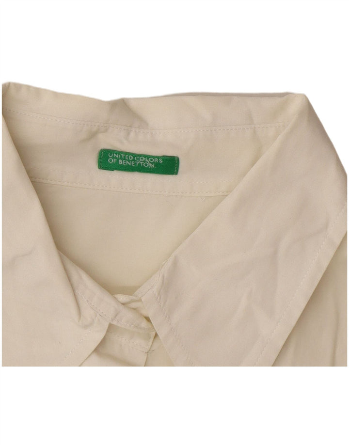 Camicia da donna Benetton UK 16 grande bianca