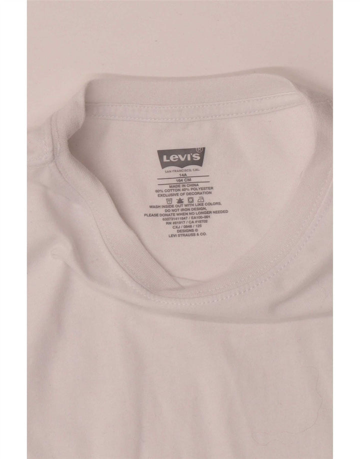 T-shirt Levi's per ragazzi 13-14 anni in cotone bianco