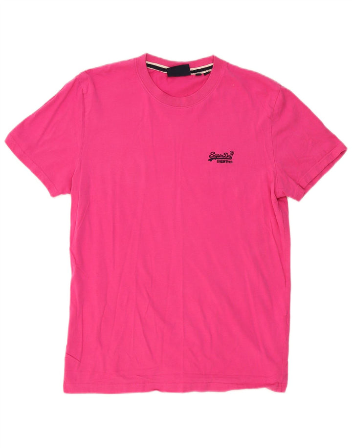 T-shirt da uomo Superdry Top Large in cotone rosa