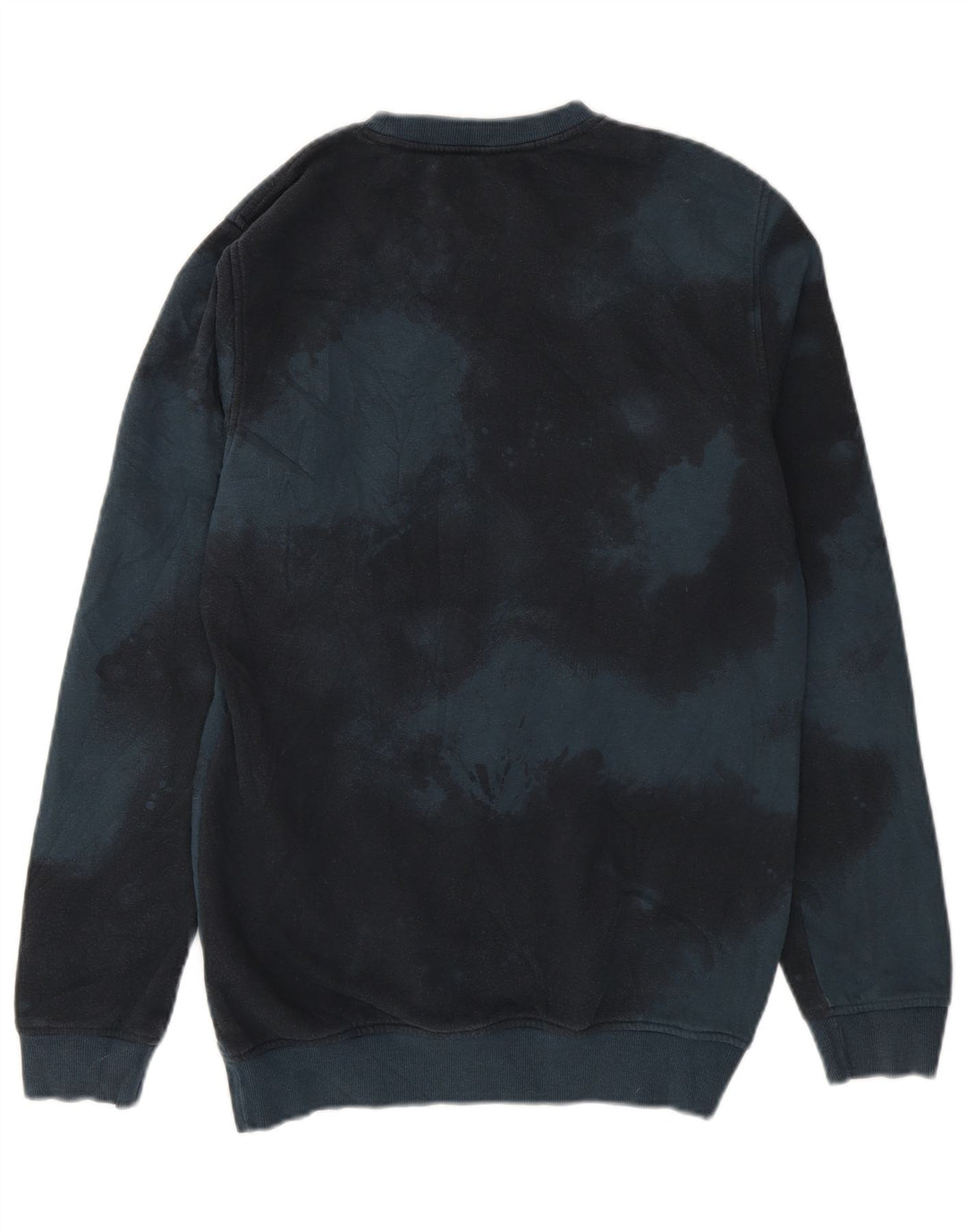 Felpa Adidas da uomo maglione piccolo blu in cotone tie dye