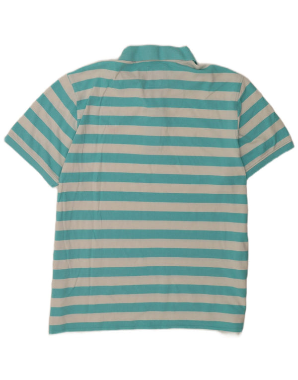 Crew Clothing Polo da uomo 2XL in cotone a righe turchesi