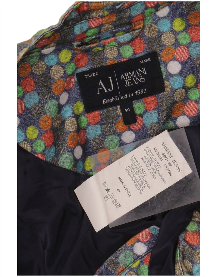 ARMANI JEANS Giacca Blazer Donna IT 40 Piccoli Pois Multicolori