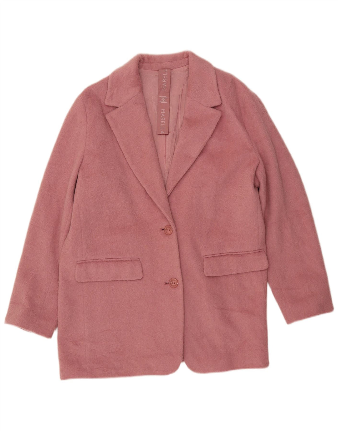 Giacca blazer a 2 bottoni lunga da donna Marella IT 48 XL lana rosa