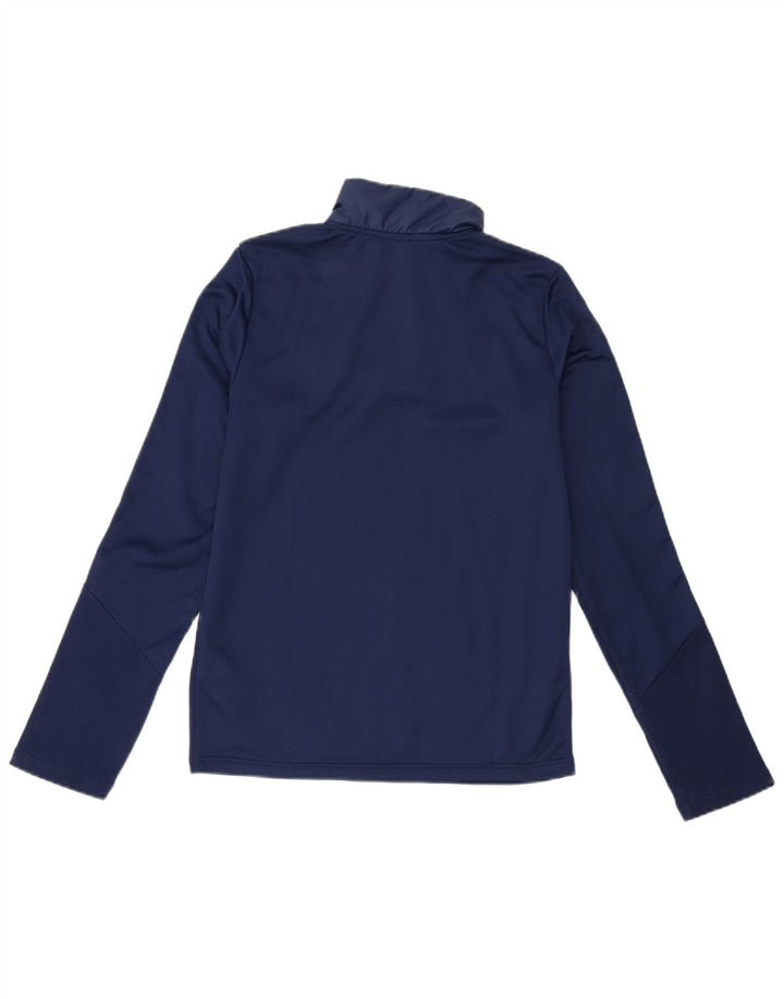 Top della tuta da ginnastica Adidas Aeroready Zip Neck Pullover da bambino 13-14 anni Blu navy