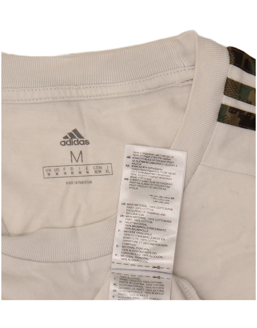 T-shirt da uomo Adidas Top in cotone bianco medio
