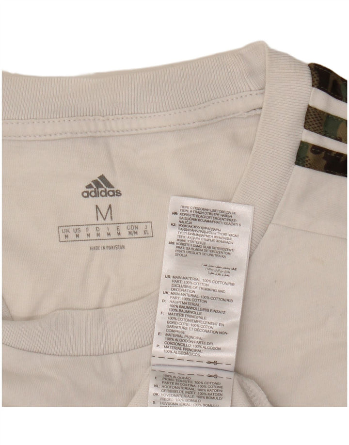T-shirt da uomo Adidas Top in cotone bianco medio