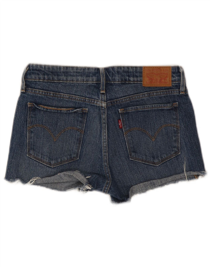 Pantaloncini di jeans slim Levi's da donna 712 W26 piccoli in cotone blu