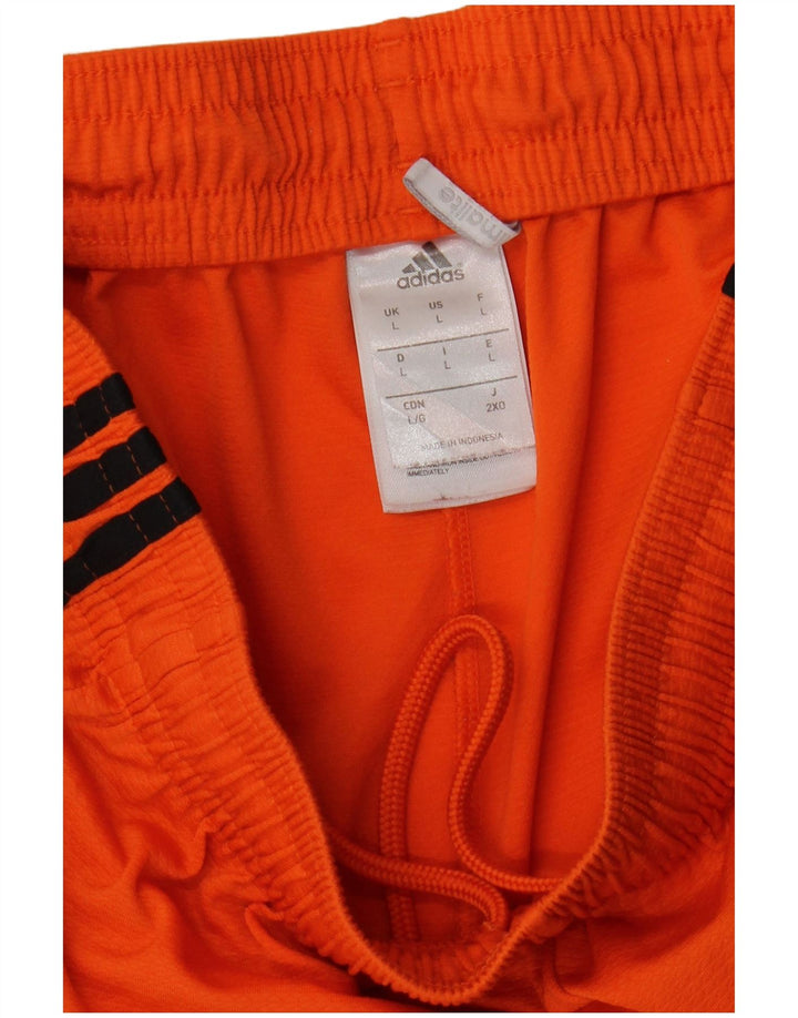 Pantaloncini sportivi ADIDAS Climalite da uomo, grandi, in poliestere arancione