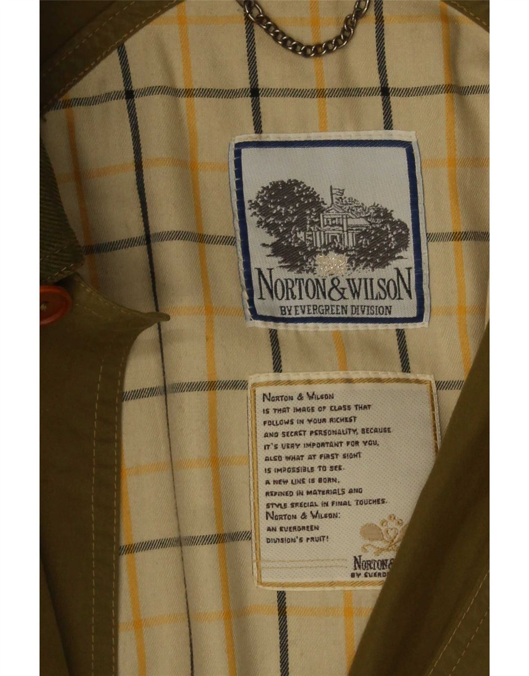 Trench da uomo Norton & Wilson UK 40 grande kaki