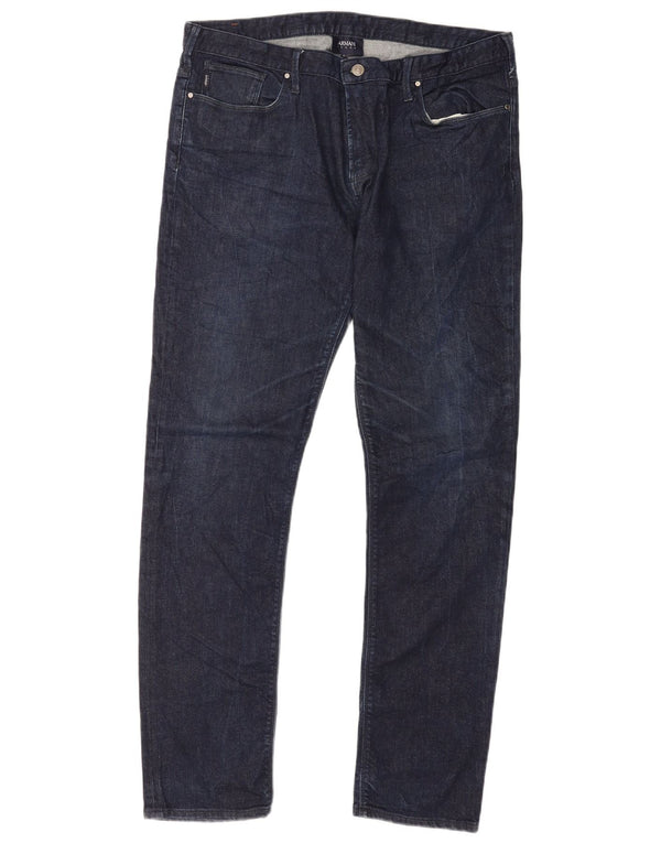 Jeans slim da uomo Armani W36 L34 cotone blu navy