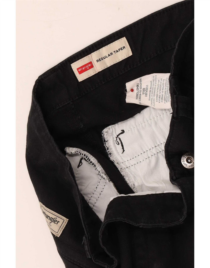 Pantaloni cargo affusolati regolari da uomo Wrangler W32 L30 cotone nero
