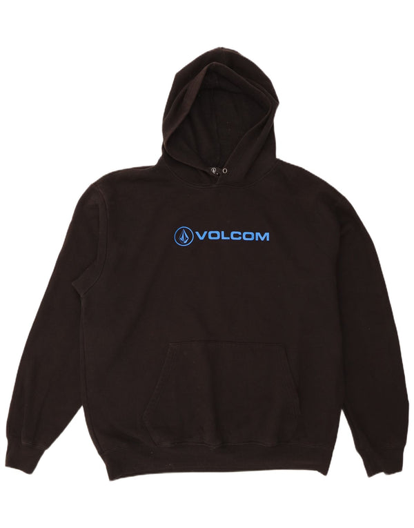 Felpa con cappuccio grafica da uomo Volcom XL in cotone nero