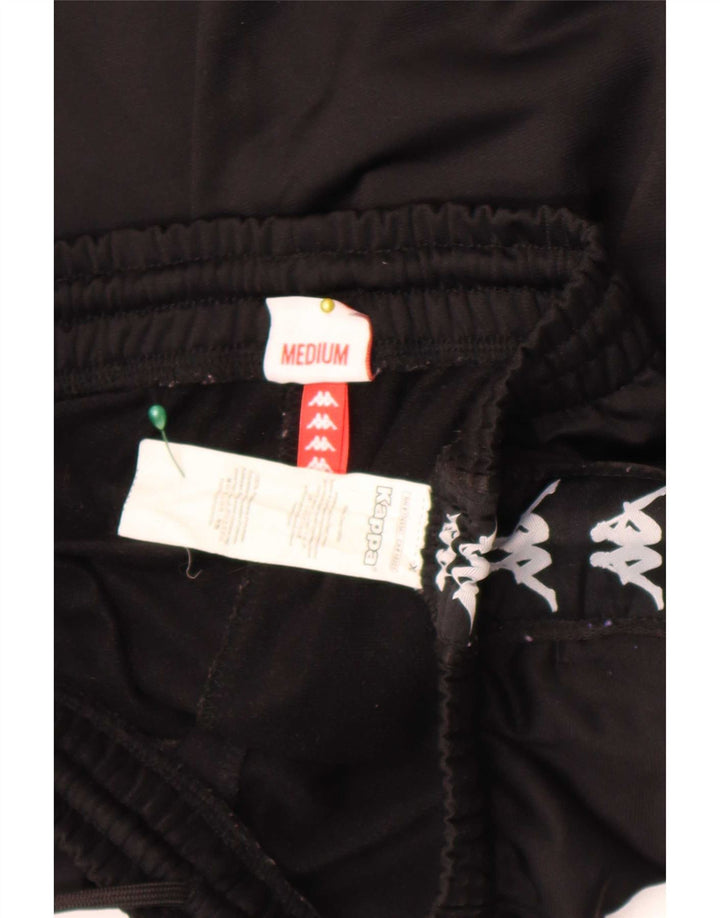 Pantaloni da tuta con grafica Kappa da uomo, poliestere nero medio