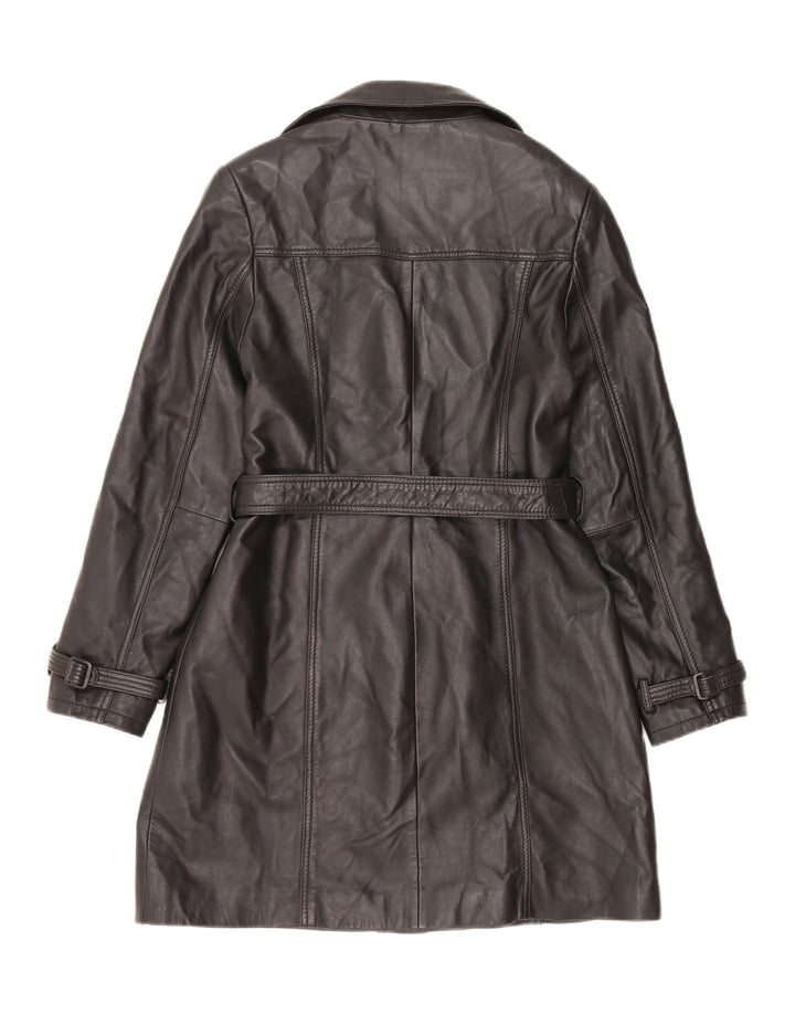 Cappotto In Pelle Donna Conbipel IT 46 Large Pelle Nera