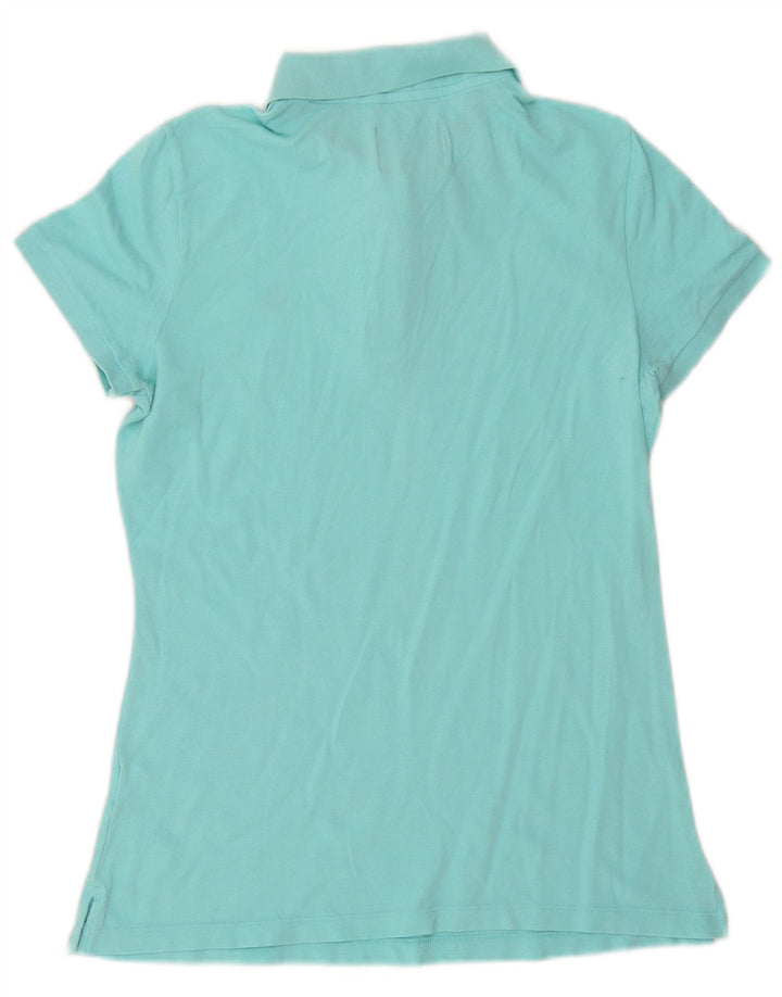 Polo Benetton da donna UK 16 grande turchese