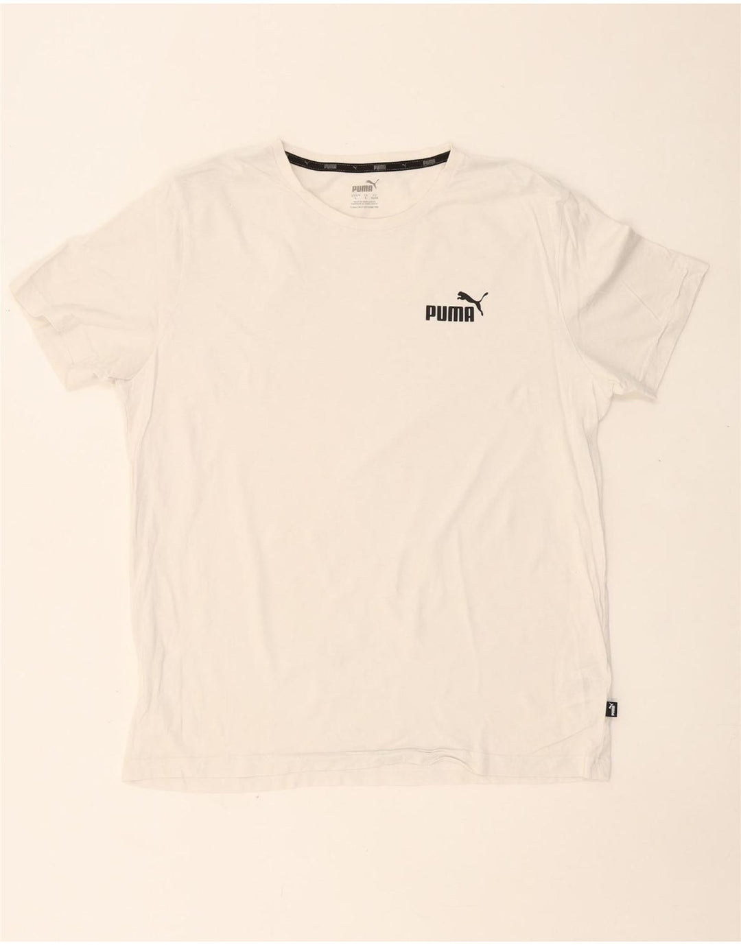 T-shirt da uomo PUMA Top Large in cotone bianco