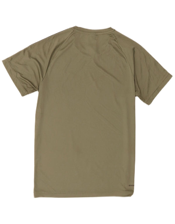 T-shirt Adidas Aeroready da uomo piccola in poliestere kaki