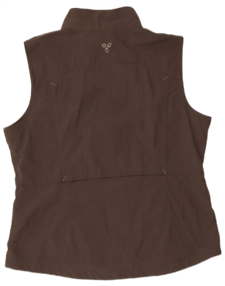 JACK WOLFSKIN Giacca da tuta senza maniche da donna UK 18/20 XL Grigio