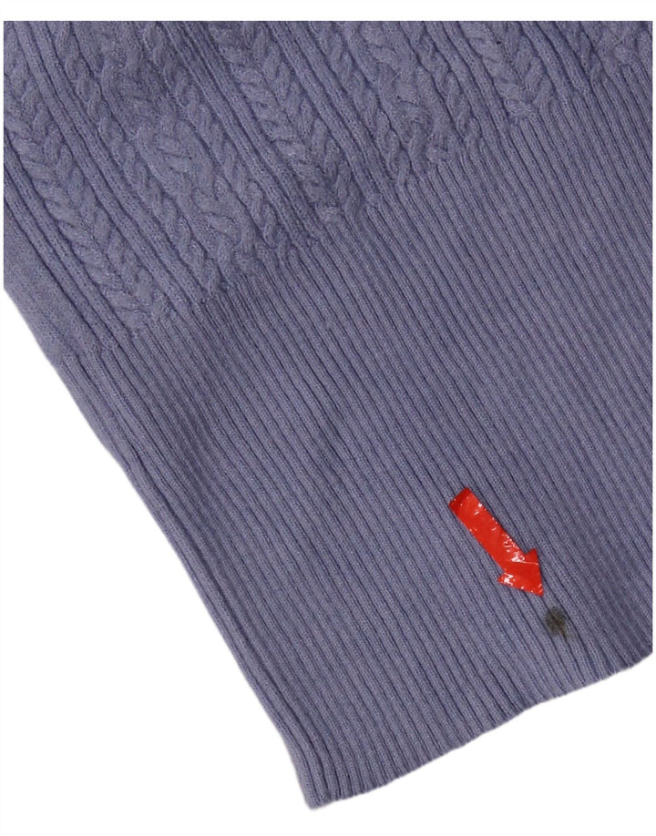 Maglione maglione girocollo da donna Marks & Spencer UK 8 piccolo viscosa blu