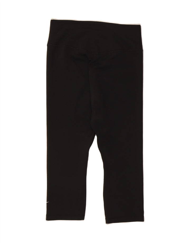 NIKE Womens Dri Fit Capri Leggings UK 12 Medium  Black Polyester Vintage Nike and Second-Hand Nike from Messina Hembry 