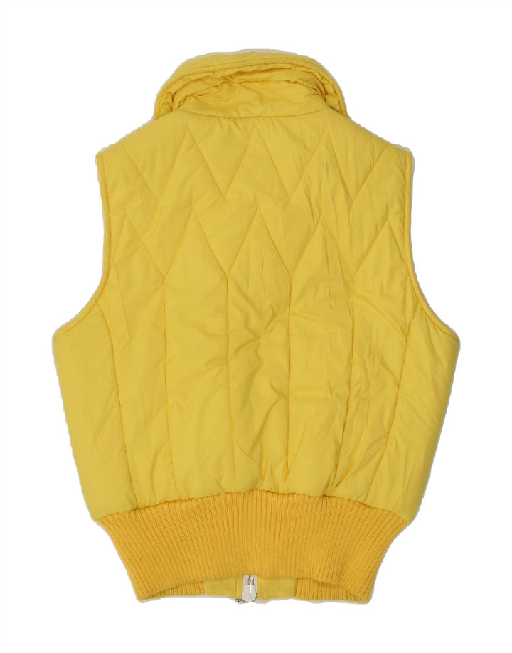 PEPE JEANS Womens Padded Gilet UK 12 Medium Yellow Vintage PEPE Jeans and Second-Hand PEPE Jeans from Messina Hembry 