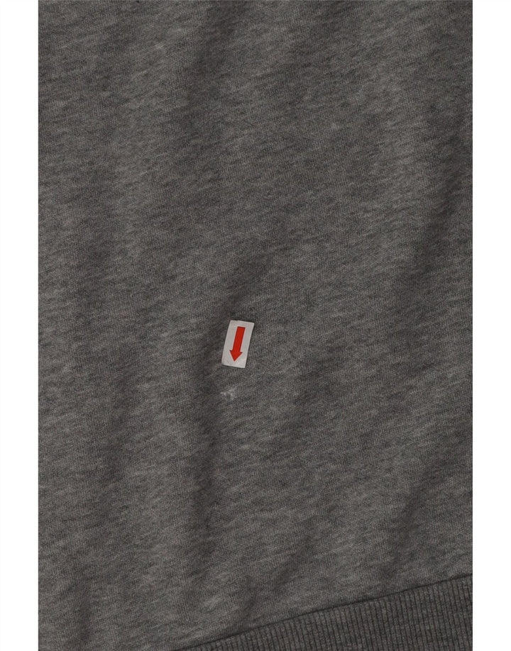 Felpa con cappuccio grafica da uomo PUMA grande in cotone grigio