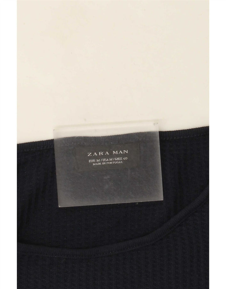 Maglione Zara da uomo con scollo a barca blu navy medio