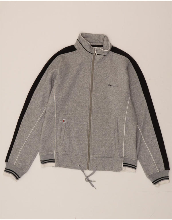 Giacca da tuta da donna Champion UK 16 Large in cotone color block grigio