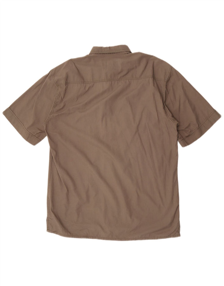 Camicia a maniche corte da uomo Camel Cachi medio