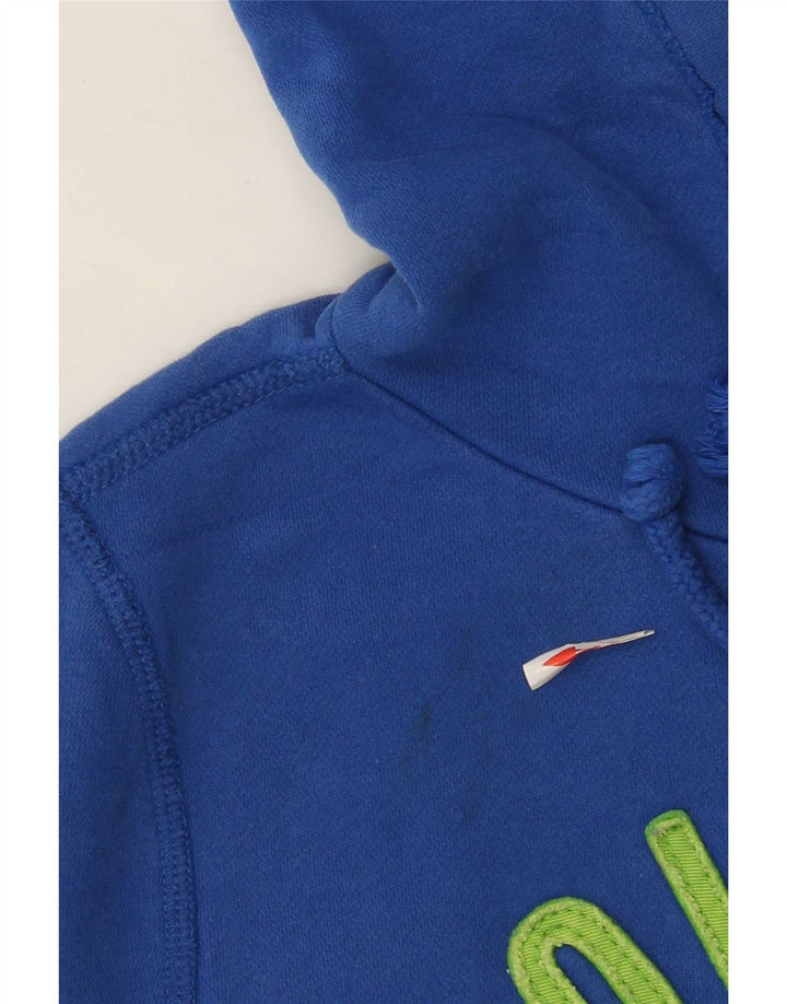 Maglione con cappuccio grafico da uomo Hollister in cotone blu medio