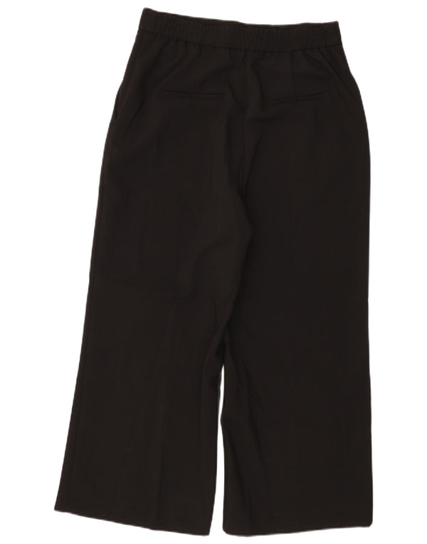 Pantaloni corti a gamba larga a vita alta da donna Zara Large W30 L24 neri