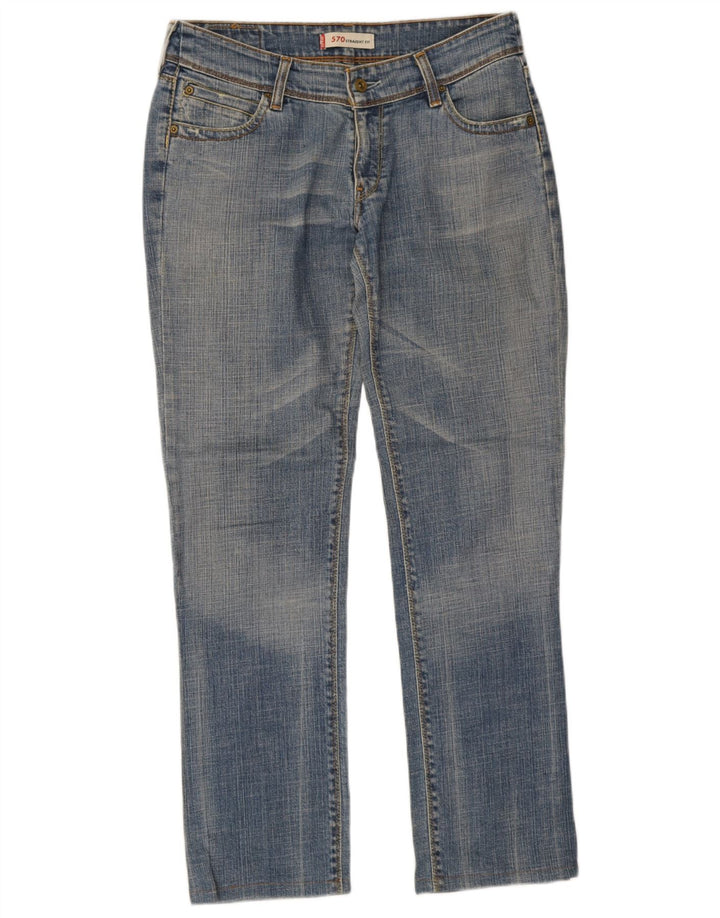 Jeans dritti Levi's 570 da donna W32 L31 cotone blu