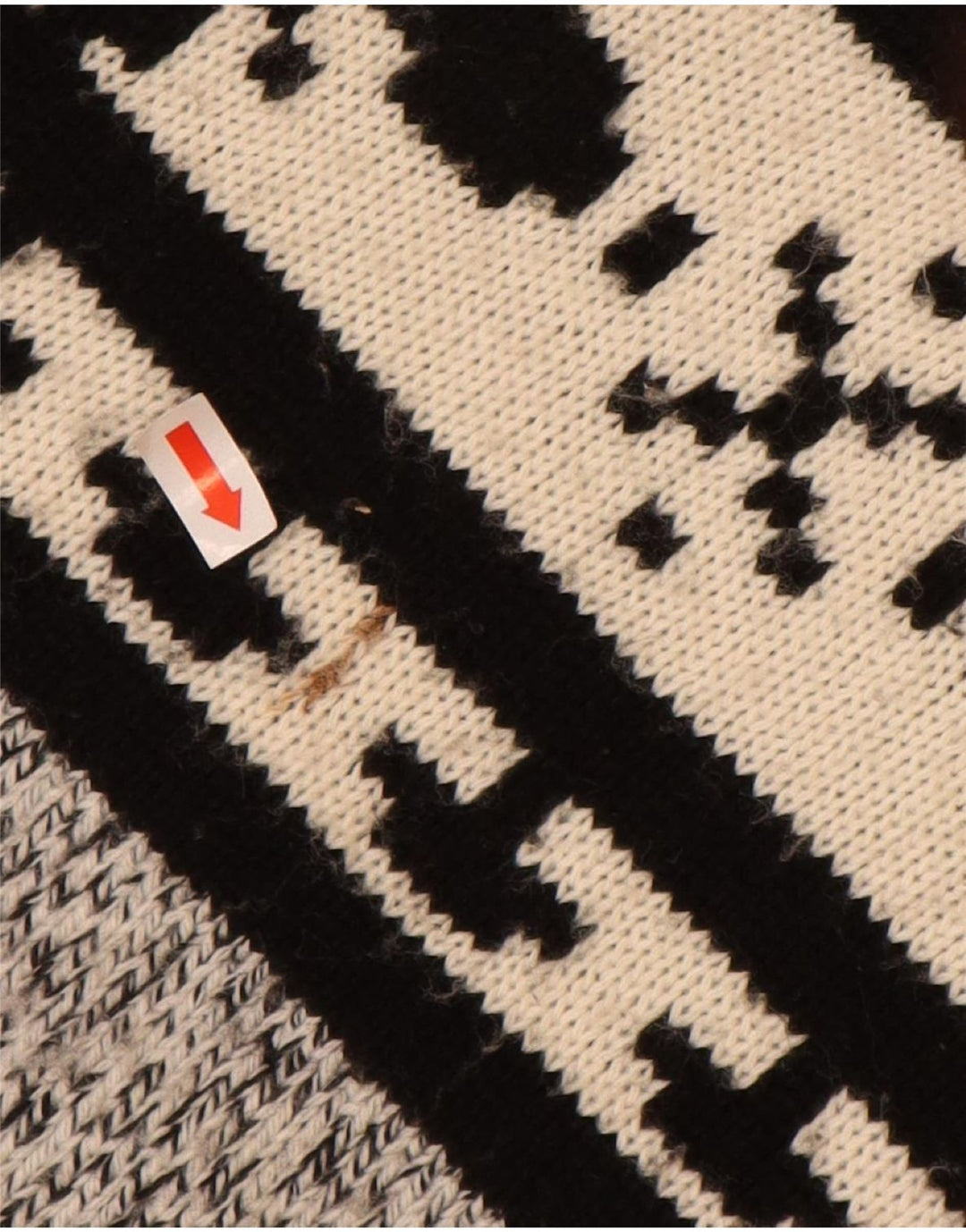 Maglione maglione collo alto da uomo VINTAGE 2XL Acrilico Fair Isle grigio