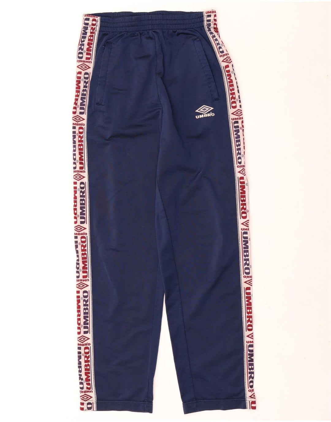 Pantaloni da tuta con grafica Umbro da uomo piccoli in poliestere color block blu navy