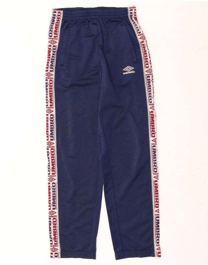 Pantaloni da tuta con grafica Umbro da uomo piccoli in poliestere color block blu navy
