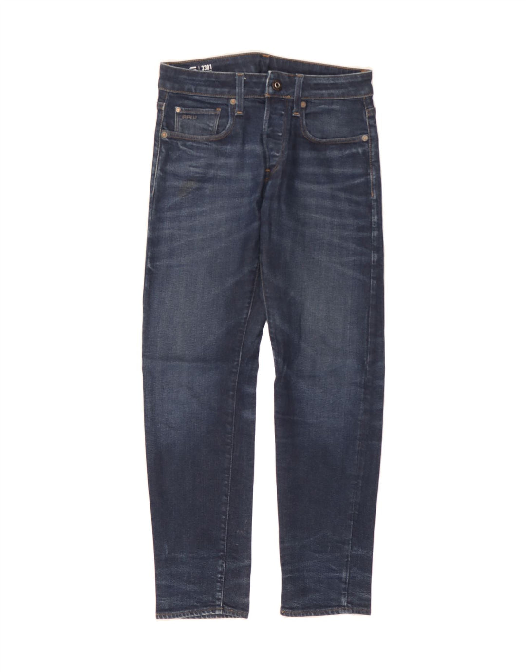 G-STAR Mens 3301 Slim Jeans W30 L29  Navy Blue Cotton Vintage G-Star and Second-Hand G-Star from Messina Hembry 