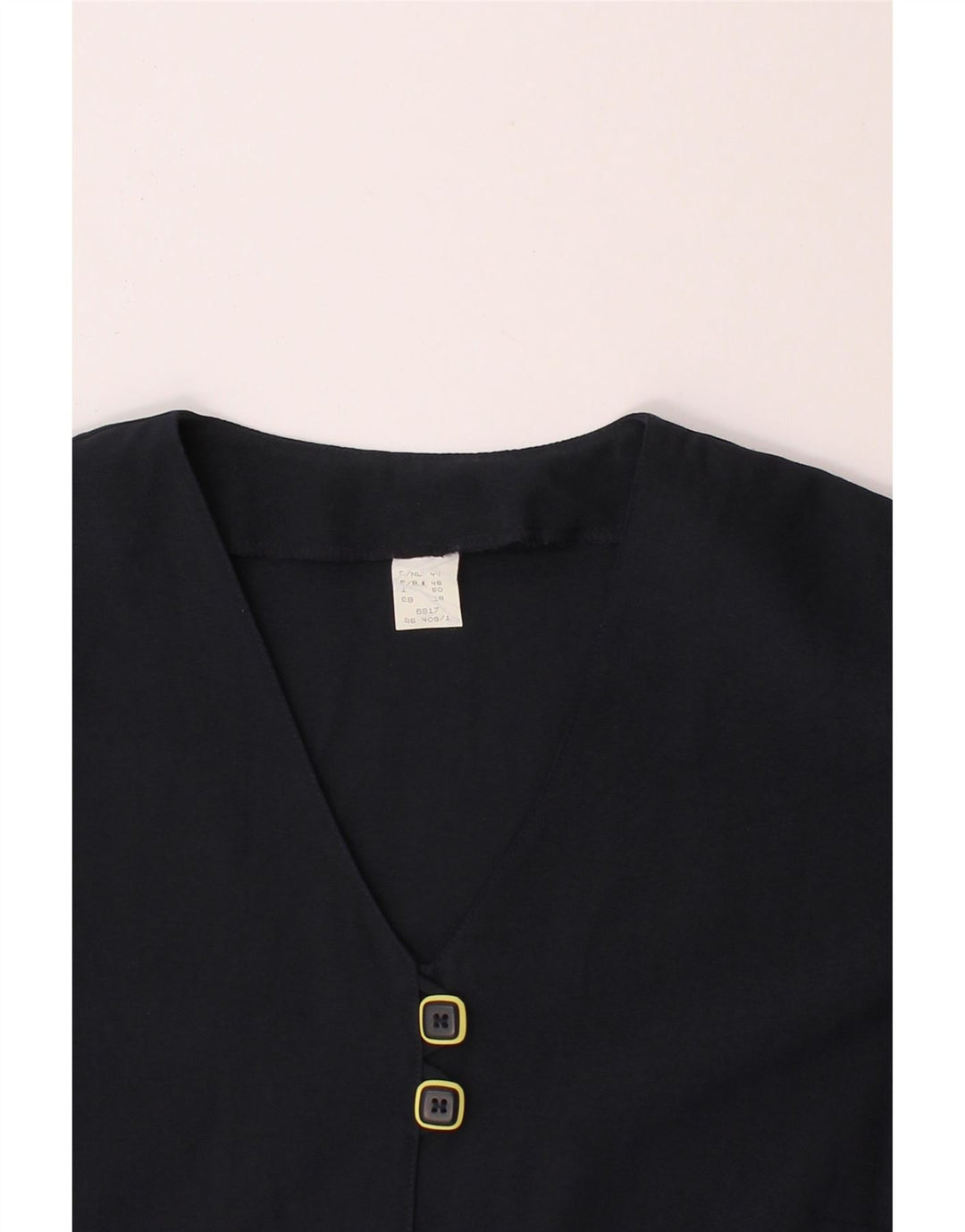 VINTAGE Womens Cardigan Top UK 18 XL Navy Blue Vintage Vintage and Second-Hand Vintage from Messina Hembry 