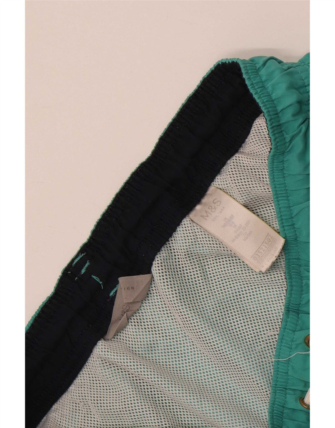 Pantaloncini da bagno da uomo Marks & Spencer verde medio poliestere
