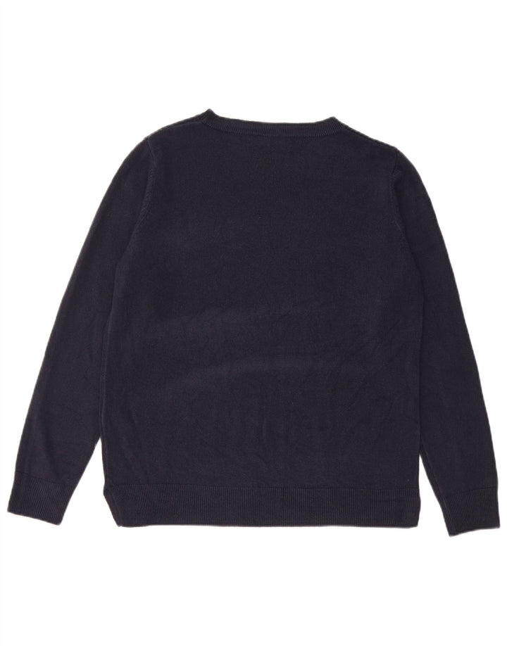 Maglione maglione con scollo a barca da donna Marks & Spencer UK 14 blu navy medio