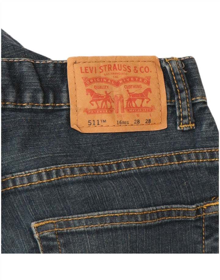 Levi's Ragazzi 511 Jeans Slim 15-16 anni W28 L28 Cotone Blu