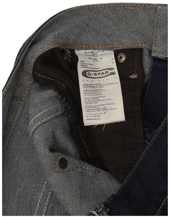 Jeans dritti da donna G-Star W30 L36 cotone blu navy