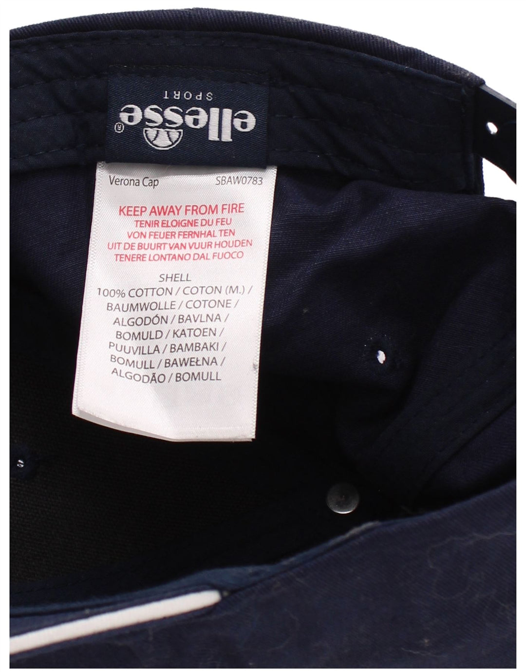 Berretto da baseball grafico da uomo Ellesse, taglia unica, in cotone blu navy