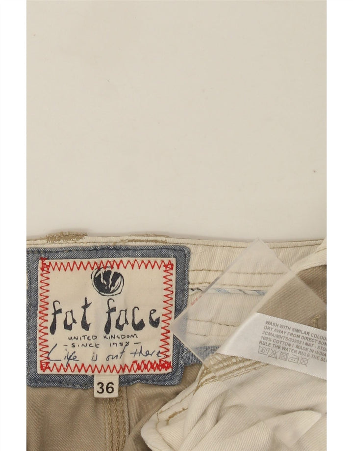Pantaloncini chino da uomo Fat Face W36 grandi in cotone beige