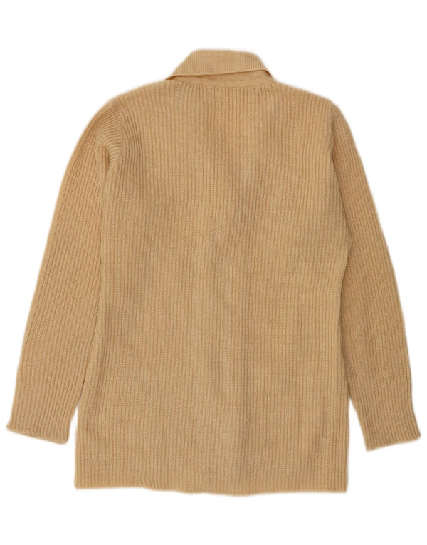 Maglione cardigan da donna vintage UK 12 Beige medio