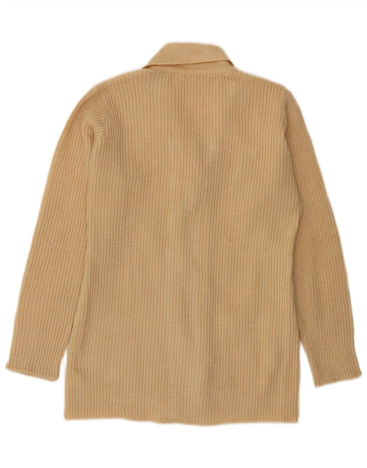 Maglione cardigan da donna vintage UK 12 Beige medio