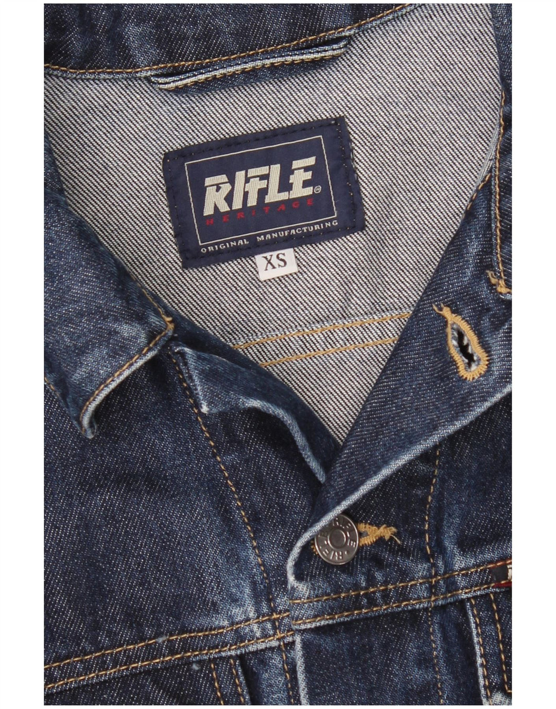 Giacca corta in denim da donna Rifle UK 6 XS blu cotone